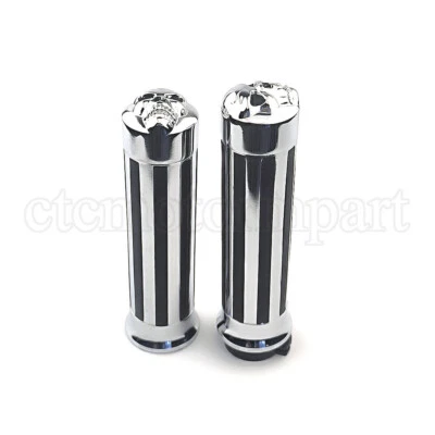 1" Skull Motorcycle Handlebar Hand Grips For Harley-Davidson Sportster 1200 883 - Image 1 of 4