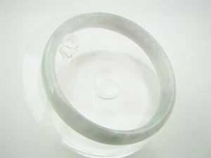 Genuine Natural White Jade Round Eternity Bangle 58 mm #268 - Picture 1 of 9
