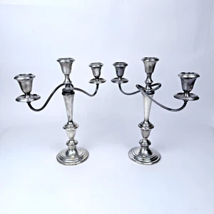 Old French by Gorham Sterling Silver Candelabra 3-Light #638 c.1940 Set Of 2 - Picture 1 of 17