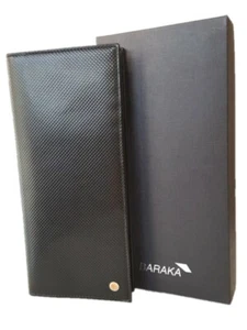 BARAKA portafogli carte di credito assegni vera pelle inserto in oro 18 kt A2 - Imagen 1 de 11