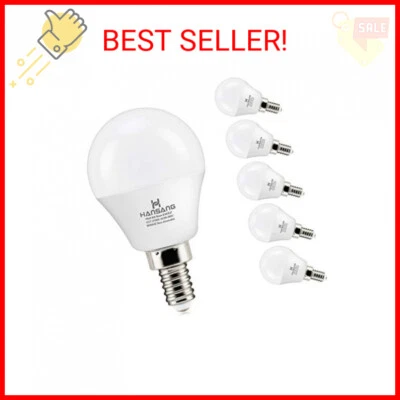 hansang 6 watt (60w Equivalent) LED Bulbs,E12 Small Base Candelabra Round Light  - Image 1 of 2