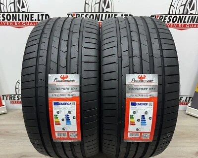 2 X 275 35 19 POWERTRAC 100W XL 275/35ZR19 BRAND NEW M+S C & B RATED 2753519 - Image 1 of 4