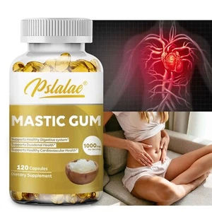 Mastic Gum 1000mg - Support Digestive Function,Gastrointe,Cardiovascular Health - Picture 1 of 12