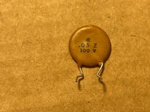 Vintage 1960s Circle D Ceramic Disc .05 uf 100v Guitar Tone Capacitor TESTS .04 - Picture 1 of 5
