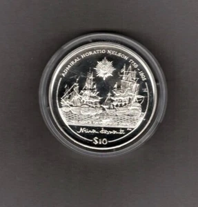 Virgin Islands - 10 Dollar 2005 - Admiral Nelsen - Silber - PP - Bild 1 von 2