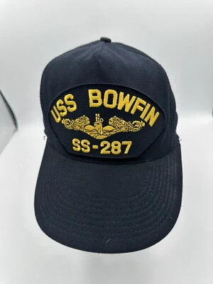 Gorra de Capitán Naval de Colección para Hombres Negra USS Parche de Aleta de Arco Militar EE. UU. Espalda a Presión Foto 1 de 4
