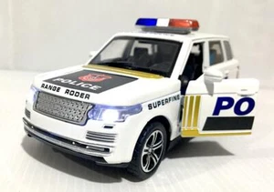 Toy Range Rover Police Vehicle Metal Body All Doors Open Emergency Sound & Light - Picture 1 of 5