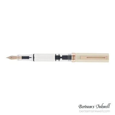 Pluma Estilográfica TWSBI ECO Crema con Borde Oro Rosa Foto 1 de 4
