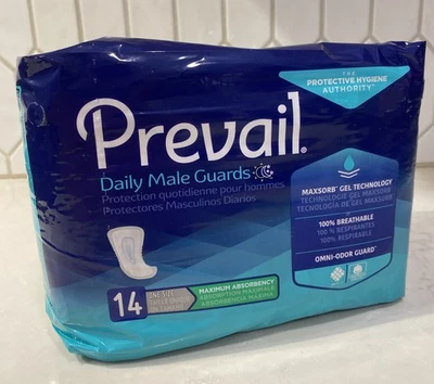 Prevail Guards for Men Pads- 14 Count- One Size- Breathable- NEW SEALED - Image 1 of 4