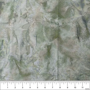 Batik Muted Green Watercolor by Hoffman Cotton Fabric for Quilt, Sew | 35"x44" - Picture 1 of 2