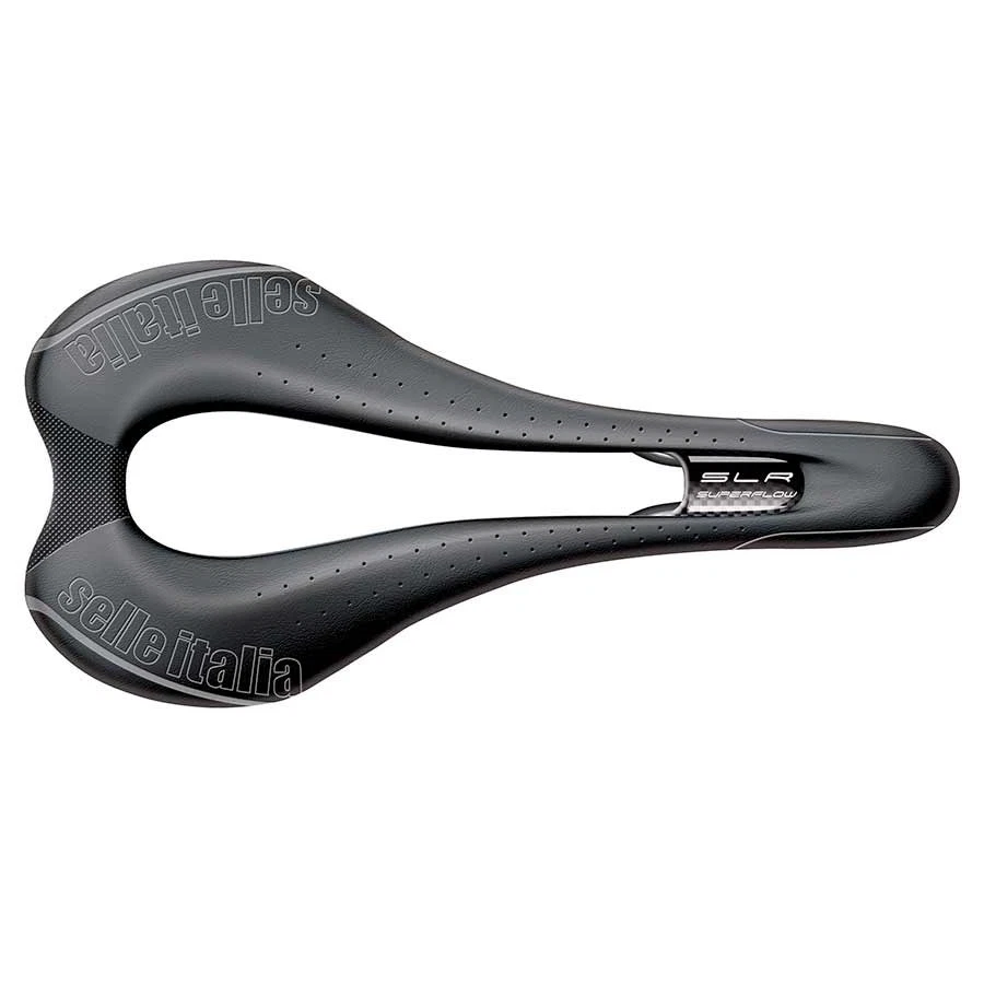 Sillín de fibra de carbono Selle Italia SLR Superflow - Rieles de titanio ligeros, Foto 1 de 2