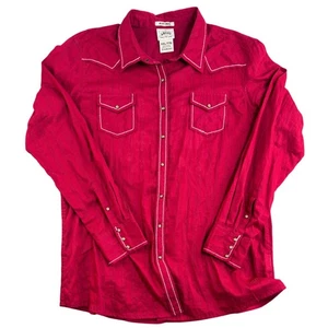 Top Ariat Mujer XXL Ajustado Manga Larga Perla A Presión Rojo Floral Bordado - Imagen 1 de 9