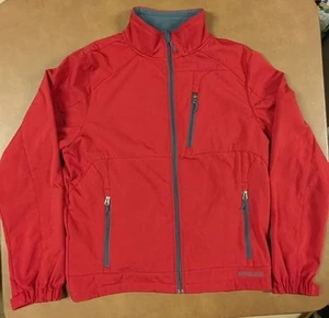 Black Diamond Double Diamond Softshell Fuzzy Lined Red Ski Jacket Size Medium - Picture 1 of 11