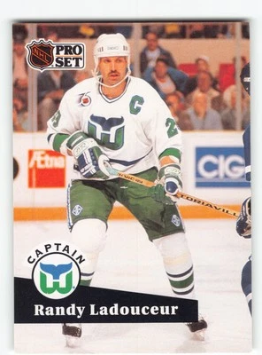 Randy Ladouceur 1991 Hartford Whalers Card - Image 1 of 2