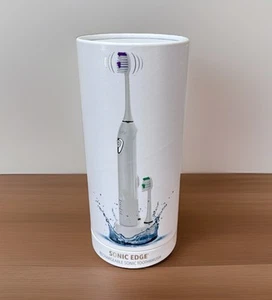 Sonic Edge Extended Charge Toothbrush with 4 Heads WHITE - Picture 1 of 10