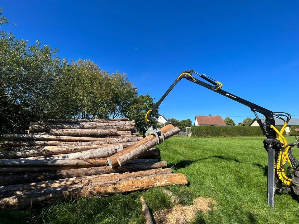 SBF K 4,6 Forstkran Rückekran Ladekran Weitwinkel Dreipunkt Rückewagen - Bild 1 von 4