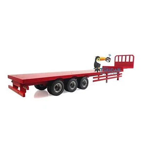 Metal 3Axle Steering Trailer W/ Wheel Hub For Tamiya 1/14 RC Tractor Truck Model - Picture 1 of 12