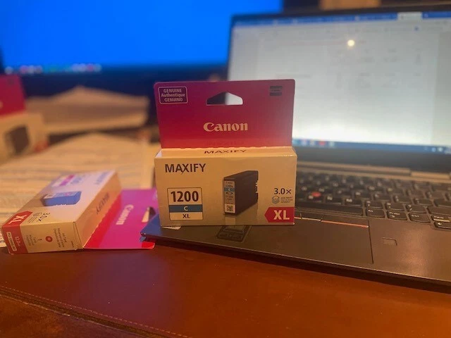 Nuevo tanque de tinta cian genuino Canon PGI 1200 MAXIFY XL MB2020 Foto 1 de 1