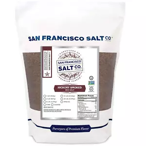 Hickory Smoked Sea Salt 2 lb. Bag - Fine Grain by San Francisco Salt Company - Picture 1 of 7