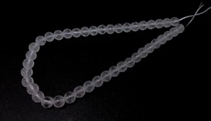 5 Strand Natural Crystal Quartz Carving Round 8mm Crystal Carved Beads 12"inch - Picture 1 of 9