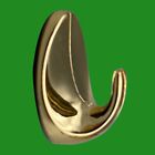 2x Gold Self Adhesive Hook Oval Small