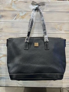 dooney bourke black black large tote Pebble Leather - Picture 1 of 17
