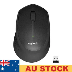 Logitech M330 Silent Plus Black Wireless Mouse 90% Less Click Noise 1000 DPI - Picture 1 of 10