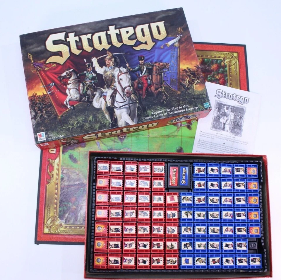 VTG 1999 Stratego Board Game Milton Hasbro Capture The Flag Strategy Battle READ - Image 1 of 4