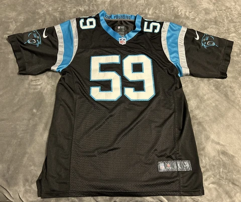 NFL Carolina Panthers #59 Luke Kuechly Jersey Mens 44 Black Home On Field Nike Cover