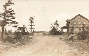 LP88 Greylock Mountain Summit Massachusetts  RPPC Postcard - Picture 1 of 2
