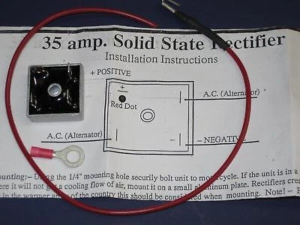 RECTIFICADOR estado sólido Lucas # 49072 Triumph Norton BSA AJS 99-9882 35 amperios 6v 12v Foto 1 de 1