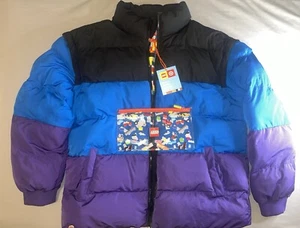 Lego Herren gefütterte Jacke lila schwarz blau Herren Medium + kostenlose Bleistift Tragetasche - Bild 1 von 6