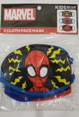 Marvel Cloth Face Mask Spider Man Age 4 & Up Package Of 3 - Image 1 of 3
