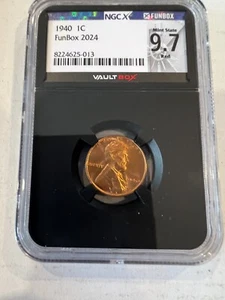 1940 Lincoln Wheat Cent MS67 RED NGCX 2024 FunBox 9.7 - Picture 1 of 7