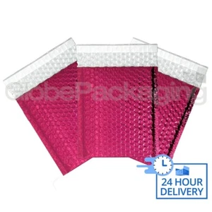 50 x BOLSAS ACOLCHADAS CON BURBUJAS DE PAPEL DE ALUMINIO METÁLICO BRILLANTE 180x250mm - Imagen 1 de 6