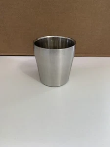 Stainless Steel Cups - 6.75 oz. New. Matt Finish Set of 12 - Picture 1 of 2