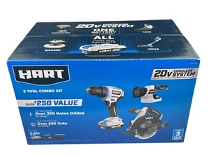 Hart 20 Volt 3 Tool Combo Kit w/ 1/2 Drill/Driver, 6-1/2 Circular Saw LED LIGHT - Picture 1 of 5