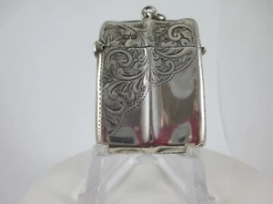 WONDERFUL SOLID SILVER, GEORGE V  VESTA CASE, J&R GRIFFIN, CHESTER 1914 - Picture 1 of 9
