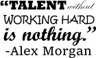 Talent Work Soccer Sport Quotes Vinyl Wall Art Sticker Home Room Gym Wall Decals