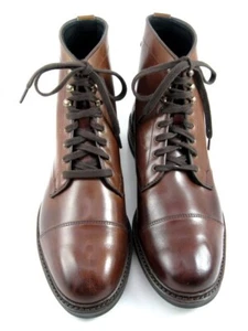 NEW Allen Edmonds "LANDON" Men's Leather Cap-Toe Boots 9 EEE Mahogany USA(592N) - Picture 1 of 13