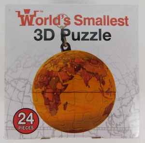 Worlds Smallest 3D Jigsaw Puzzle 24 Piece GLOBE Fun Secret Santa Stocking Filler - Picture 1 of 9
