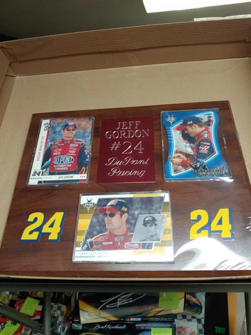 Jeff Gordon Wall Plaques (2) ,Book (Racing back to front) Framed photo,& T shirt Cover