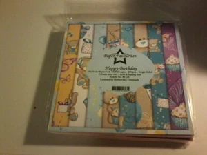 PAPEL FAVORITO PARA ÁLBUM DE RECORTES NUEVA MEZCLA 15X15 CM 3X8 DISEÑOS FELIZ CUMPLEAÑOS - Imagen 1 de 2