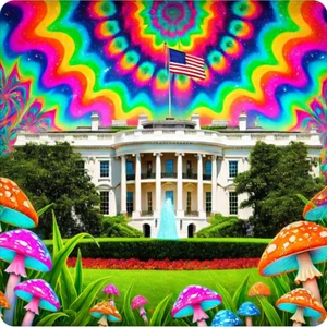 White House under a trippy sky 100% waterproof vinyl sticker - several sizes - Picture 1 of 1