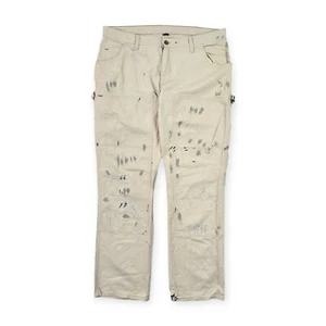 Polo Ralph Lauren Vintage Double Knee Carpenter Trousers Grey Men's W36 L32 - Picture 1 of 9