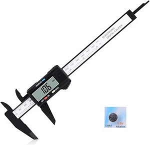 LCD Digital Calibrador Electrónico Fibra de Carbono Vernier Micrómetro Regla 6 pulgadas - Imagen 1 de 16