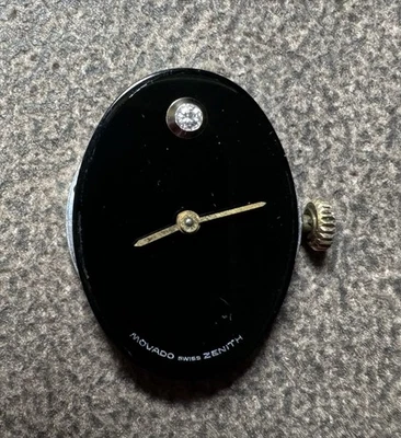 MOVADO ZENITH 17J Y ESFERA DE DIAMANTE MOVIMIENTO RELOJ PULSERA MUJER funcionando Foto 1 de 2