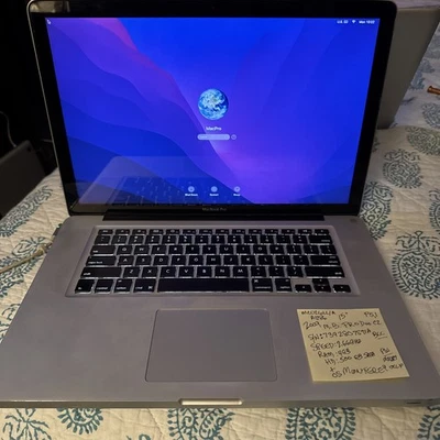 Apple MacBook Pro 15 inch (2009) 2.4GHz 4GB RAM 500GB SATA HD AS-IS MC026LL/A - Image 1 of 4