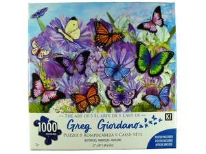 Greg Giordano 1000 pezzi Puzzle Farfalle KI Farfalle Fiori Completo - Foto 1 di 2