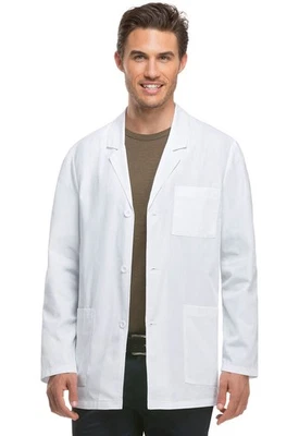 Dickies 31" Men's Consultation Lab Coat 81404 DWHZ White Free Shipping - Image 1 of 2